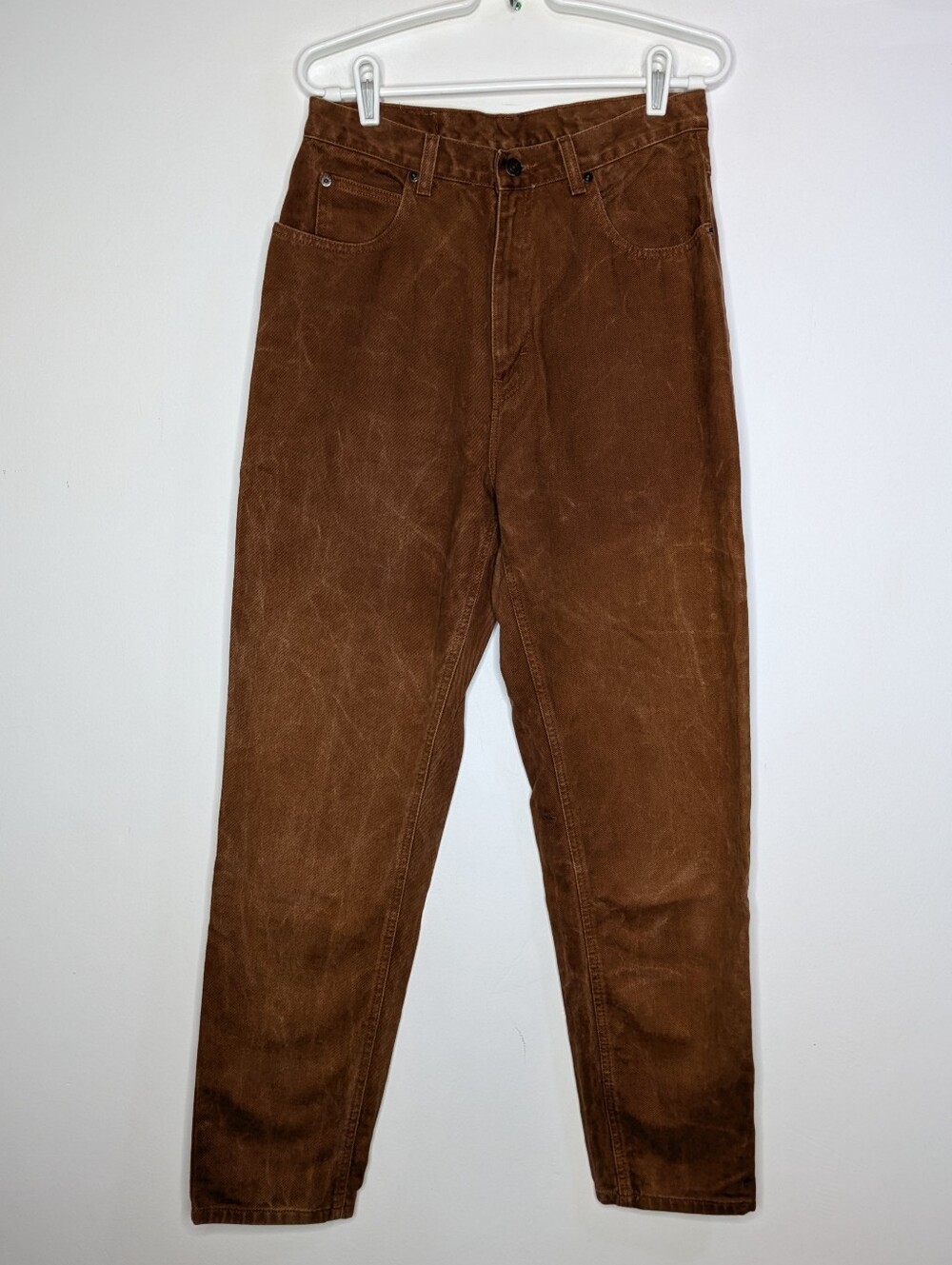 Vintage Jordache Washed Out Brown High Rise Cotton Denim Jeans 14
